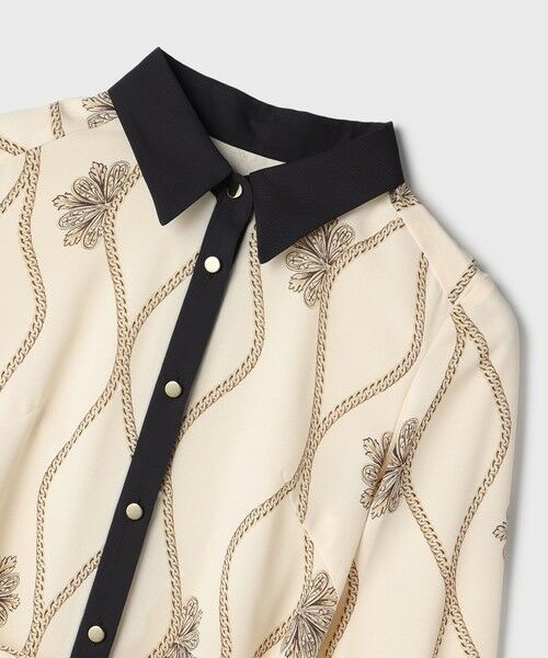 GRACE CONTINENTAL / グレースコンチネンタル ミニ丈・ひざ丈ワンピース | スカーフプリントシャツワンピース | 詳細10