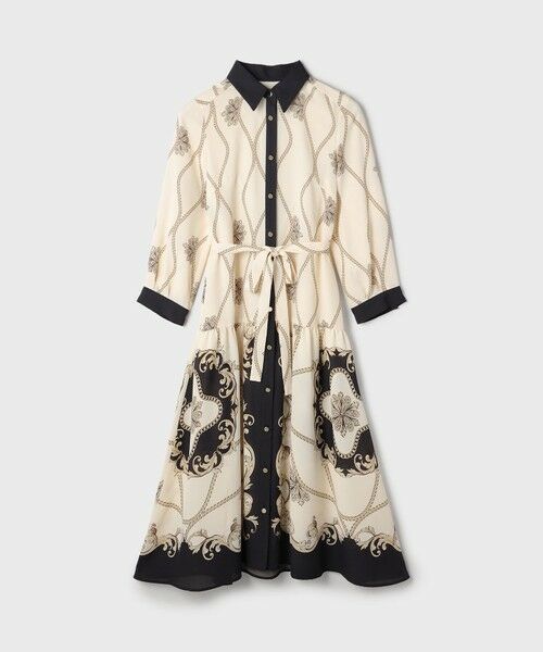 GRACE CONTINENTAL / グレースコンチネンタル ミニ丈・ひざ丈ワンピース | スカーフプリントシャツワンピース | 詳細7