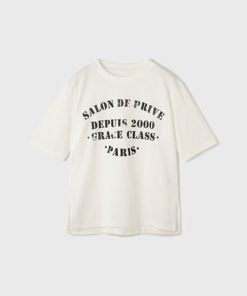 GRACE CONTINENTAL / グレースコンチネンタル カットソー | ステンシルレタードT | 詳細9