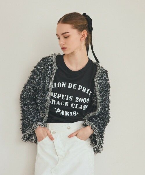 GRACE CONTINENTAL / グレースコンチネンタル カットソー | ステンシルレタードT | 詳細14