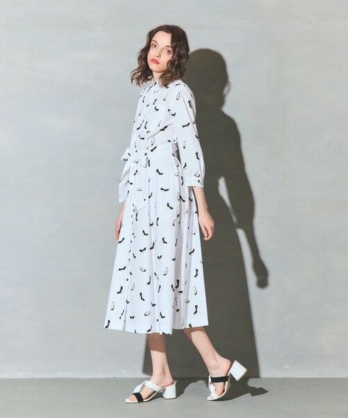 GRACE CONTINENTAL / グレースコンチネンタル ミニ丈・ひざ丈ワンピース | ヒールプリントシャツドレス | 詳細1