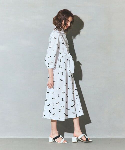 GRACE CONTINENTAL / グレースコンチネンタル ミニ丈・ひざ丈ワンピース | ヒールプリントシャツドレス | 詳細4