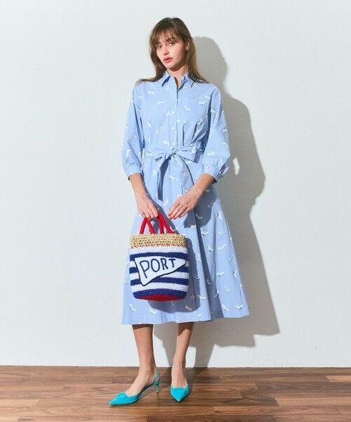 GRACE CONTINENTAL / グレースコンチネンタル ミニ丈・ひざ丈ワンピース | ヒールプリントシャツドレス | 詳細12