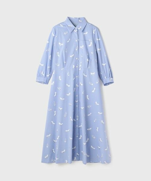 GRACE CONTINENTAL / グレースコンチネンタル ミニ丈・ひざ丈ワンピース | ヒールプリントシャツドレス | 詳細16