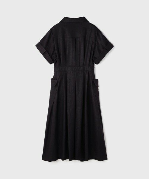 GRACE CONTINENTAL / グレースコンチネンタル ミニ丈・ひざ丈ワンピース | リネンタッチミリタリードレス | 詳細13
