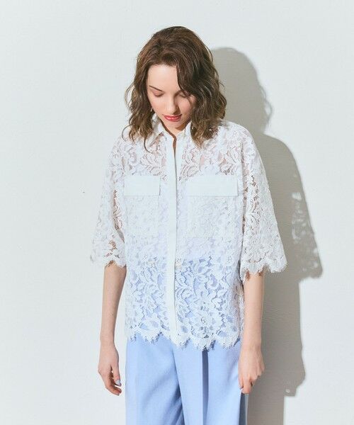 GRACE CONTINENTAL / グレースコンチネンタル シャツ・ブラウス | レースコンビシャツ | 詳細2