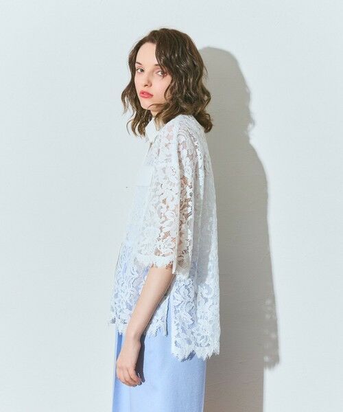 GRACE CONTINENTAL / グレースコンチネンタル シャツ・ブラウス | レースコンビシャツ | 詳細4