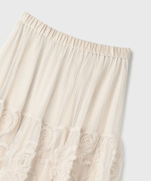 GRACE CONTINENTAL / グレースコンチネンタル ロング・マキシ丈スカート | 刺繍チュールスカート | 詳細12