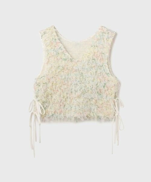 GRACE CONTINENTAL / グレースコンチネンタル ベスト | フリンジチュールベスト | 詳細10