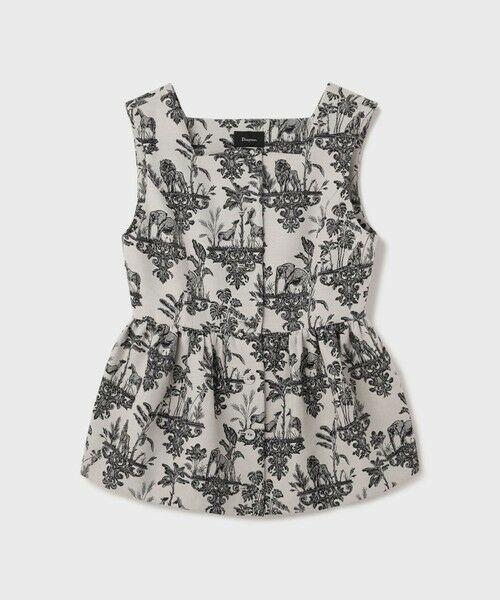 GRACE CONTINENTAL / グレースコンチネンタル ベスト | アニマルジャガードペプラムベスト | 詳細11