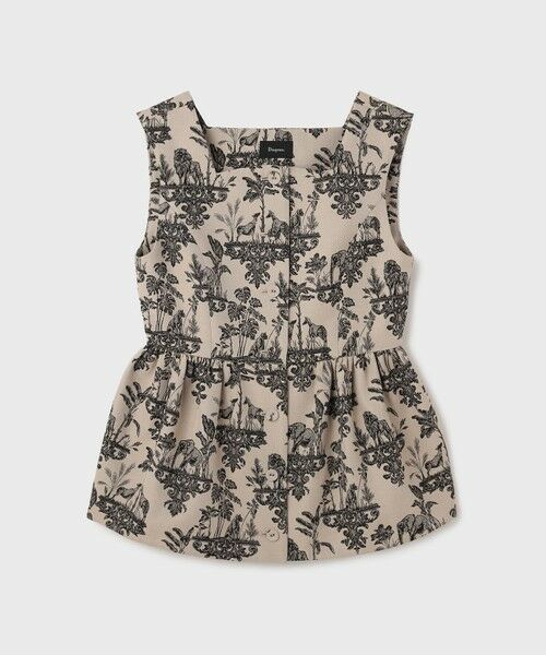 GRACE CONTINENTAL / グレースコンチネンタル ベスト | アニマルジャガードペプラムベスト | 詳細17