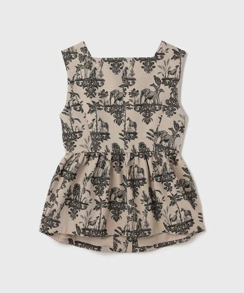 GRACE CONTINENTAL / グレースコンチネンタル ベスト | アニマルジャガードペプラムベスト | 詳細18