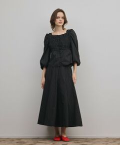 GRACE CONTINENTAL / グレースコンチネンタル ロング・マキシ丈スカート | ラメドットタフタジャガードスカート