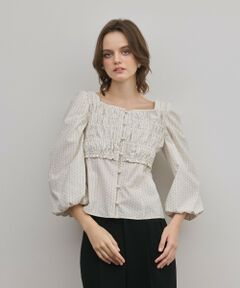 GRACE CONTINENTAL / グレースコンチネンタル その他トップス | ラメドットタフタジャガードトップ