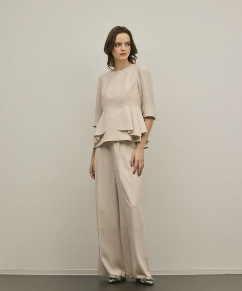 GRACE CONTINENTAL / グレースコンチネンタル その他パンツ | トリアセタックワイドパンツ（ベージュ）
