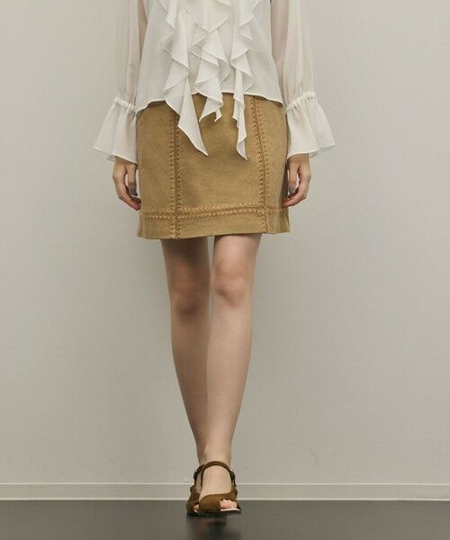 GRACE CONTINENTAL / グレースコンチネンタル ミニ・ひざ丈スカート | ラインembミニスカート | 詳細1