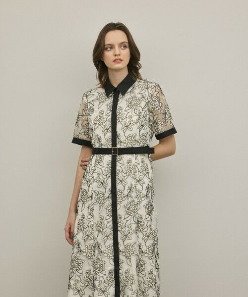 GRACE CONTINENTAL / グレースコンチネンタル ロング・マキシ丈ワンピース | フラワーコード刺繍ワンピース | 詳細14