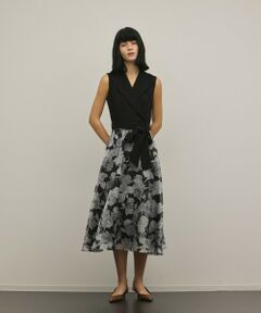 GRACE CONTINENTAL / グレースコンチネンタル ドレス | カシュクールフラワープリントワンピース