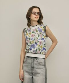 GRACE CONTINENTAL / グレースコンチネンタル その他トップス | フラワープリントニットトップ