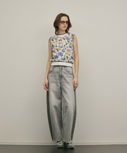 GRACE CONTINENTAL / グレースコンチネンタル その他トップス | フラワープリントニットトップ | 詳細1