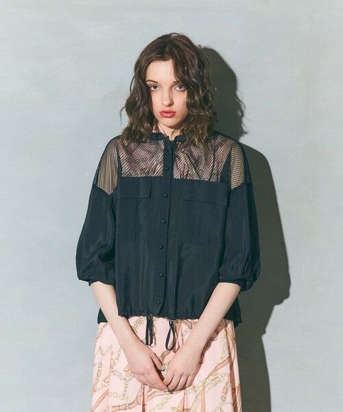 GRACE CONTINENTAL / グレースコンチネンタル ブルゾン | メッシュコンビシアーブルゾン | 詳細12