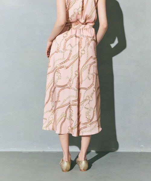 GRACE CONTINENTAL / グレースコンチネンタル ミニ・ひざ丈スカート | チェーンプリントタックキュロット | 詳細4