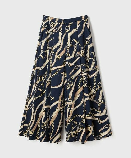 GRACE CONTINENTAL / グレースコンチネンタル ミニ・ひざ丈スカート | チェーンプリントタックキュロット | 詳細14