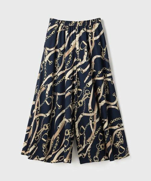 GRACE CONTINENTAL / グレースコンチネンタル ミニ・ひざ丈スカート | チェーンプリントタックキュロット | 詳細15