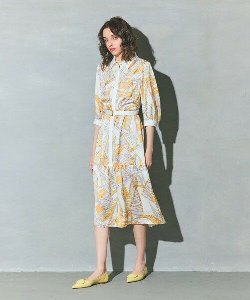 GRACE CONTINENTAL / グレースコンチネンタル ミニ丈・ひざ丈ワンピース | キカヨットプリントワンピース | 詳細1