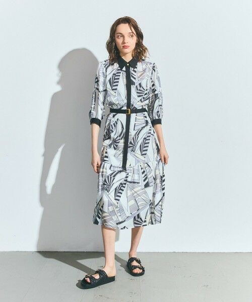 GRACE CONTINENTAL / グレースコンチネンタル ミニ丈・ひざ丈ワンピース | キカヨットプリントワンピース | 詳細8