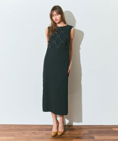 GRACE CONTINENTAL / グレースコンチネンタル ドレス | リボンモチーフドレス（ブラック）