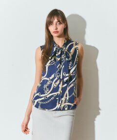 GRACE CONTINENTAL / グレースコンチネンタル シャツ・ブラウス | チェーンプリントボウタイブラウス