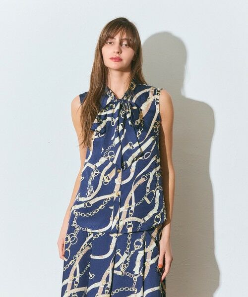 GRACE CONTINENTAL / グレースコンチネンタル シャツ・ブラウス | チェーンプリントボウタイブラウス | 詳細10