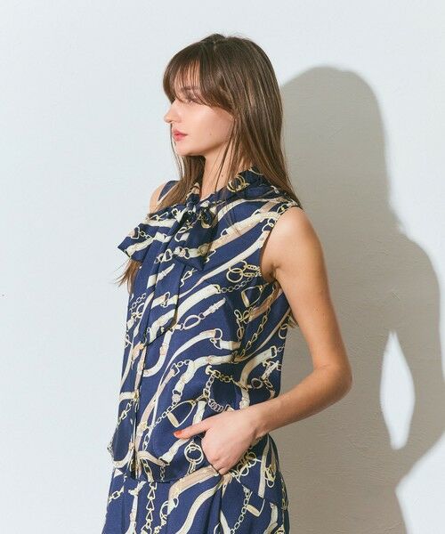 GRACE CONTINENTAL / グレースコンチネンタル シャツ・ブラウス | チェーンプリントボウタイブラウス | 詳細14