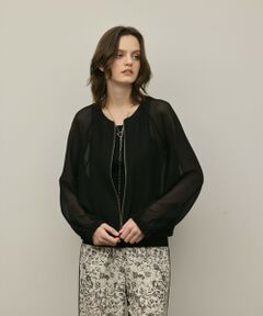 GRACE CONTINENTAL / グレースコンチネンタル ブルゾン | ノーカラーカラミブルゾン