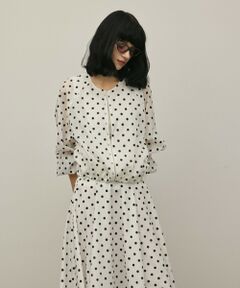 GRACE CONTINENTAL / グレースコンチネンタル ブルゾン | ドットフロッキーブルゾン