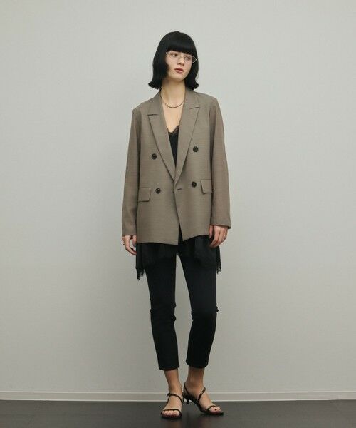 GRACE CONTINENTAL / グレースコンチネンタル テーラードジャケット | シアーウールジャケット（カーキ）
