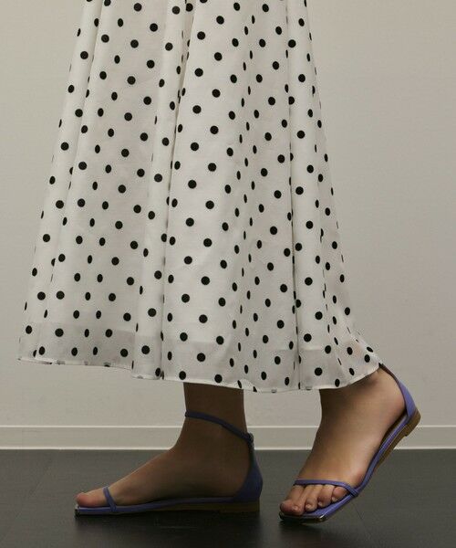 GRACE CONTINENTAL / グレースコンチネンタル ロング・マキシ丈スカート | ドットフロッキータックスカート | 詳細9