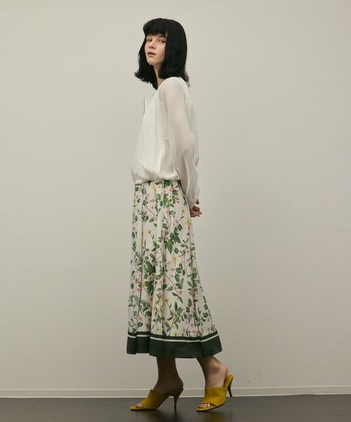 GRACE CONTINENTAL / グレースコンチネンタル ロング・マキシ丈スカート | プリントタックフレアスカート | 詳細2