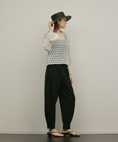 GRACE CONTINENTAL / グレースコンチネンタル シャツ・ブラウス | モチーフチュールブラウス | 詳細4