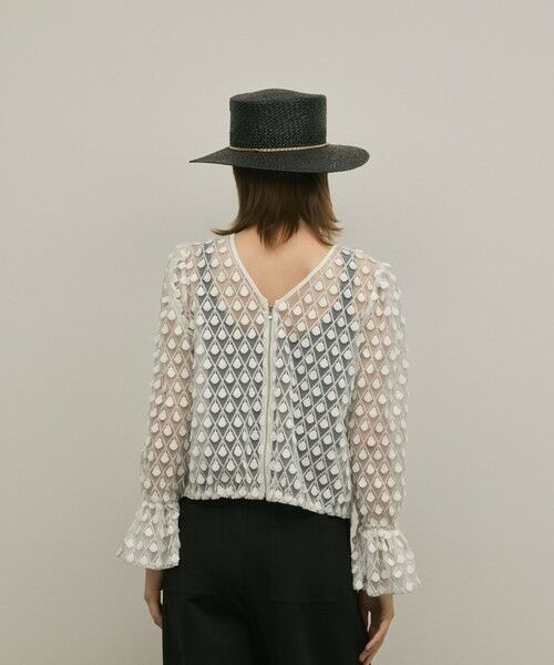 GRACE CONTINENTAL / グレースコンチネンタル シャツ・ブラウス | モチーフチュールブラウス | 詳細7