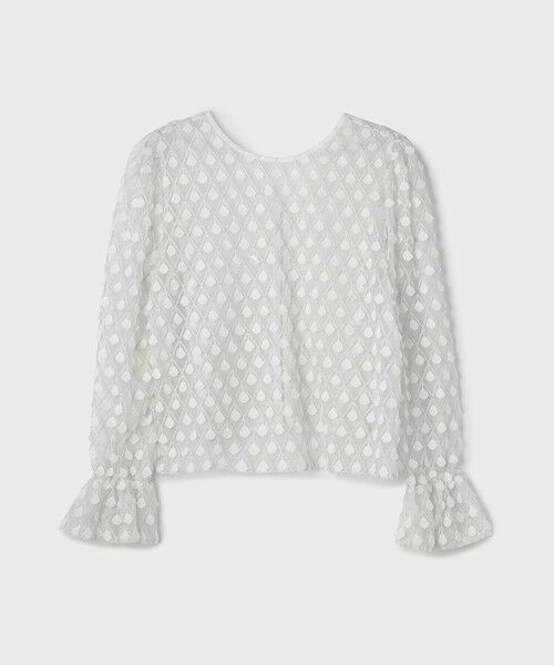 GRACE CONTINENTAL / グレースコンチネンタル シャツ・ブラウス | モチーフチュールブラウス | 詳細15