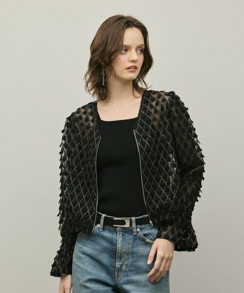 GRACE CONTINENTAL / グレースコンチネンタル シャツ・ブラウス | モチーフチュールブラウス | 詳細15