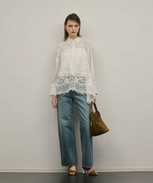 GRACE CONTINENTAL / グレースコンチネンタル キャミソール・チューブトップ | フラワーレースキャミソール（ホワイト）