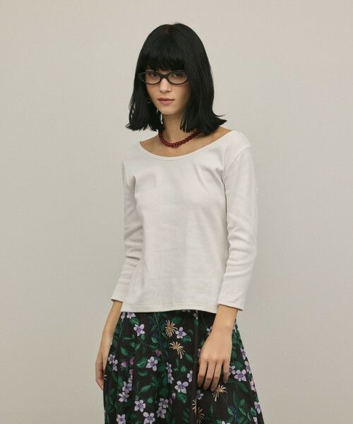 GRACE CONTINENTAL / グレースコンチネンタル カットソー | テレコカットトップ（ホワイト）