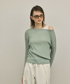 GRACE CONTINENTAL / グレースコンチネンタル ニット・セーター | ラメリブクルーニットトップ