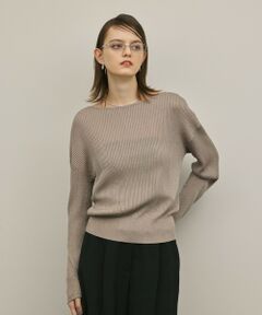 GRACE CONTINENTAL / グレースコンチネンタル ニット・セーター | ラメリブクルーニットトップ