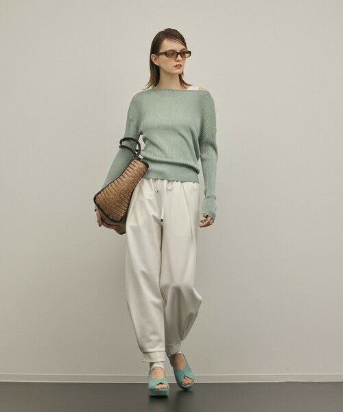 GRACE CONTINENTAL / グレースコンチネンタル ニット・セーター | ラメリブクルーニットトップ | 詳細1