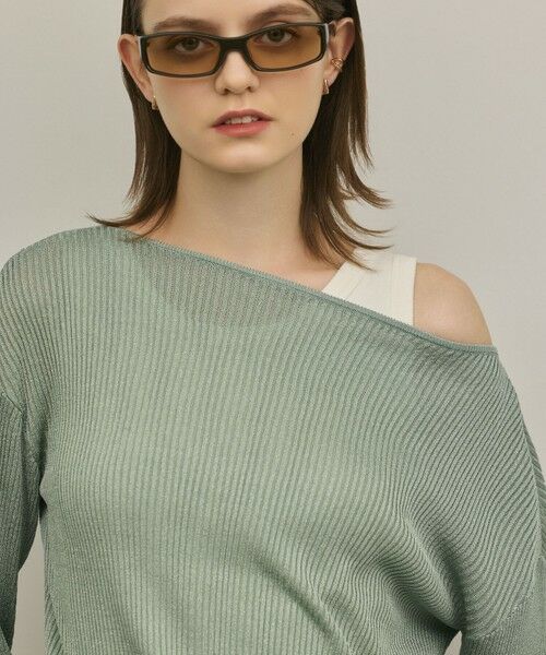 GRACE CONTINENTAL / グレースコンチネンタル ニット・セーター | ラメリブクルーニットトップ | 詳細6