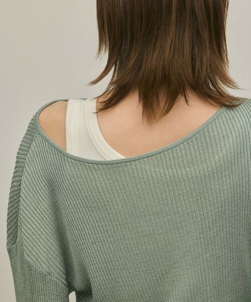 GRACE CONTINENTAL / グレースコンチネンタル ニット・セーター | ラメリブクルーニットトップ | 詳細8
